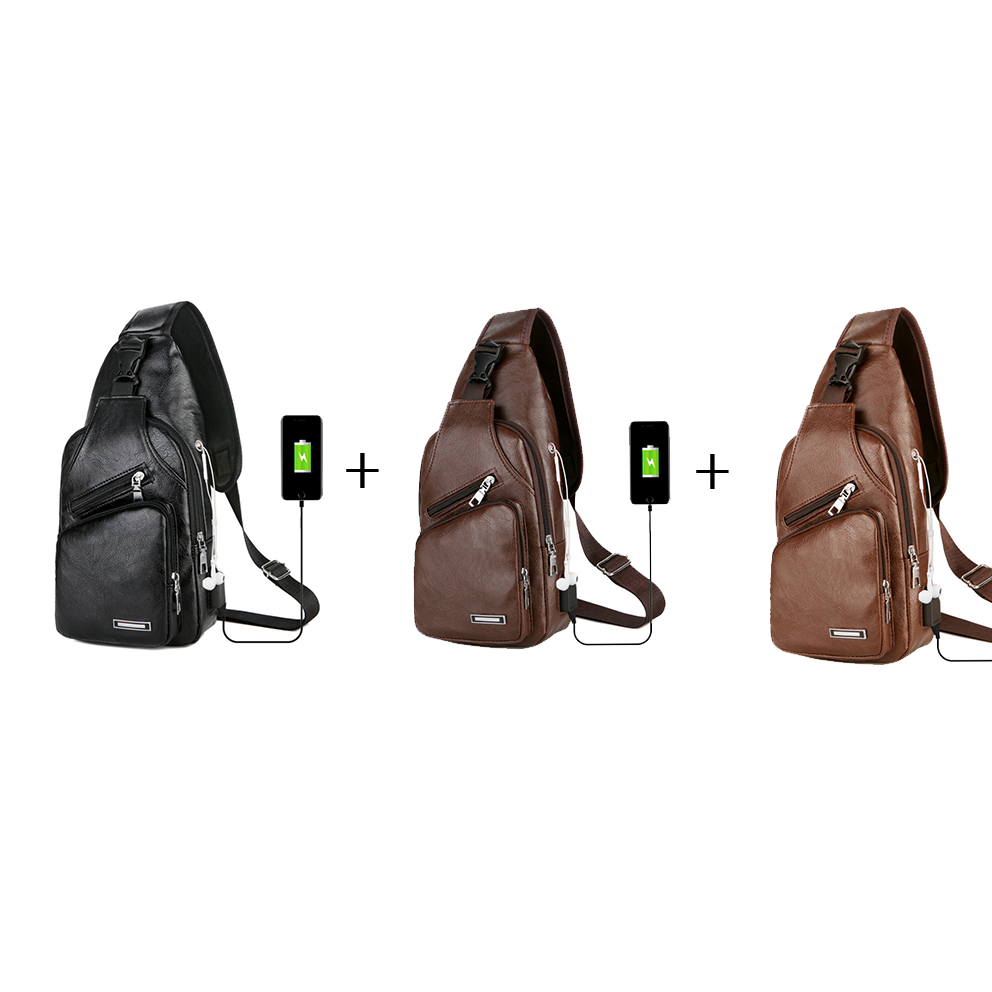 USB Portable Charging Chest Bag Messenger Bag - Modern Lifestyle Shopping