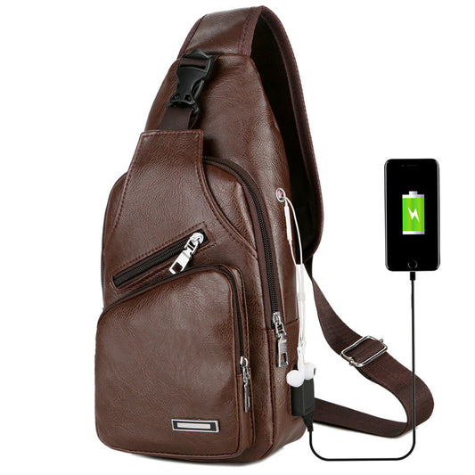 USB Portable Charging Chest Bag Messenger Bag - Modern Lifestyle Shopping