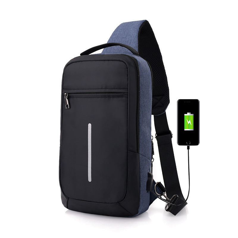 Anti-theft USB charging chest bag Orange Apollo