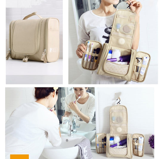 Travel waterproof cosmetic bag female travel storage bag Orange Apollo