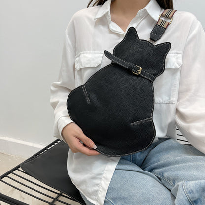 Women's New Messenger Cute Cat Shoulder Bag Orange Apollo