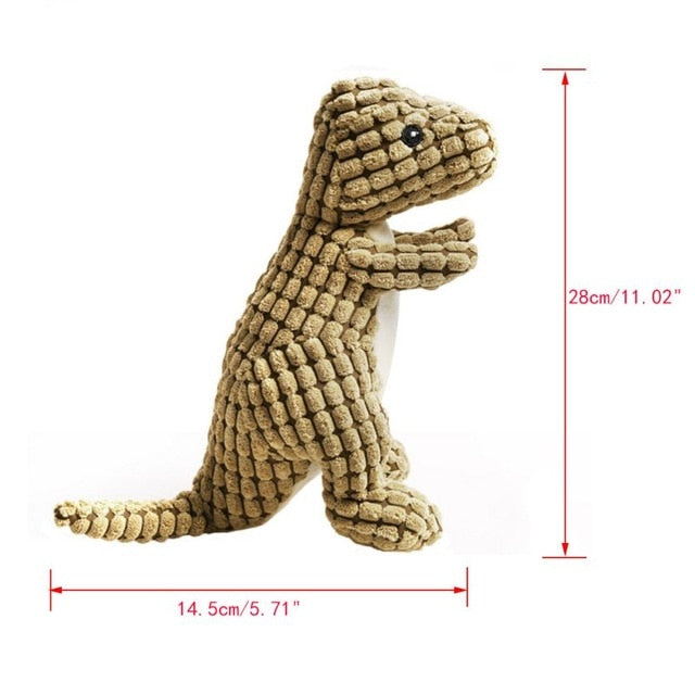 Pet Dinosaur Shape Plush Chew Molar Squeaky Toys for Dogs Puppy Toys to Clean the Teeth - Modern Lifestyle Shopping