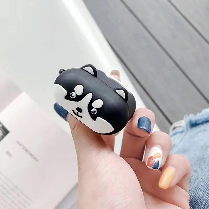Huskie Dog for Airpods Case for Charging Box Wireless Earphone Cover Case Silicone Headphone Protective Cover Case for AirPods 2 - Modern Lifestyle Shopping